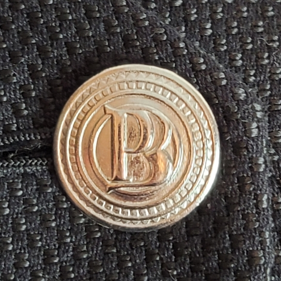 Balmain Black V Neck Logo Pencil Mini Dress size 40 - Picture 6 of 11